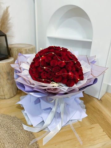 99 Roses Bouquet - Purple Passion