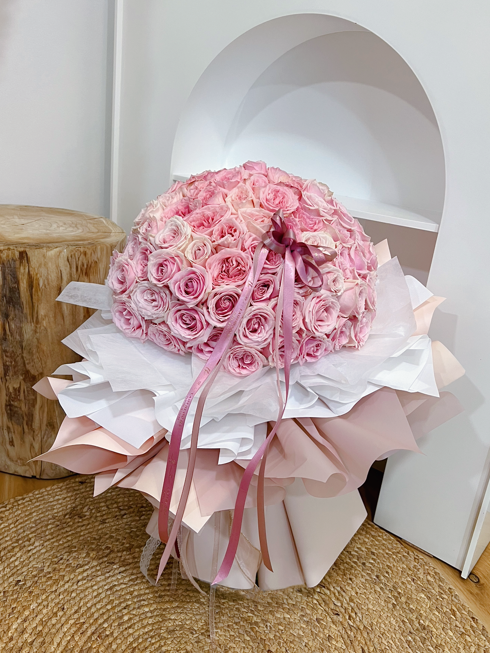 99 Roses Bouquet - Pink Affection – Ladyblooms Floral & Gifts