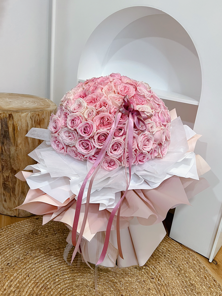 99 Roses Bouquet - Pink Affection