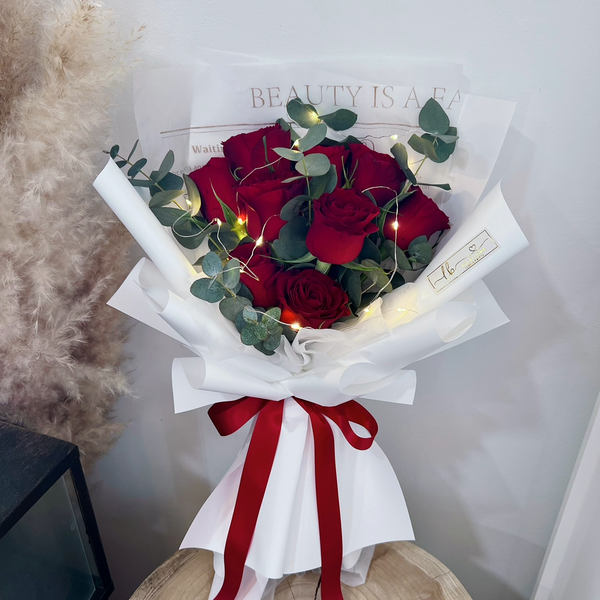 Love for a Special One - 9 Stalks Fresh Red Roses