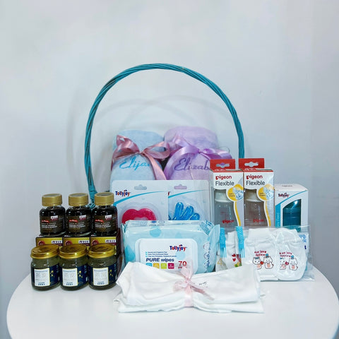 Floral Baby Hamper - For Twins (Girl & Boy)