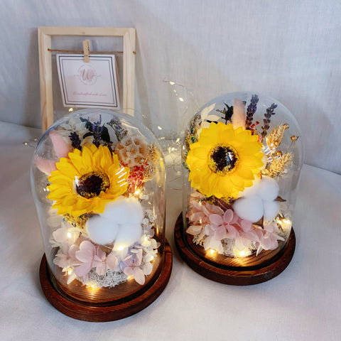 Glass Dome - Sunflowers