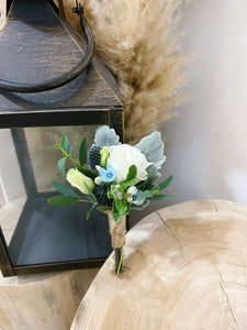 Fresh Flowers Boutonnière - Blue