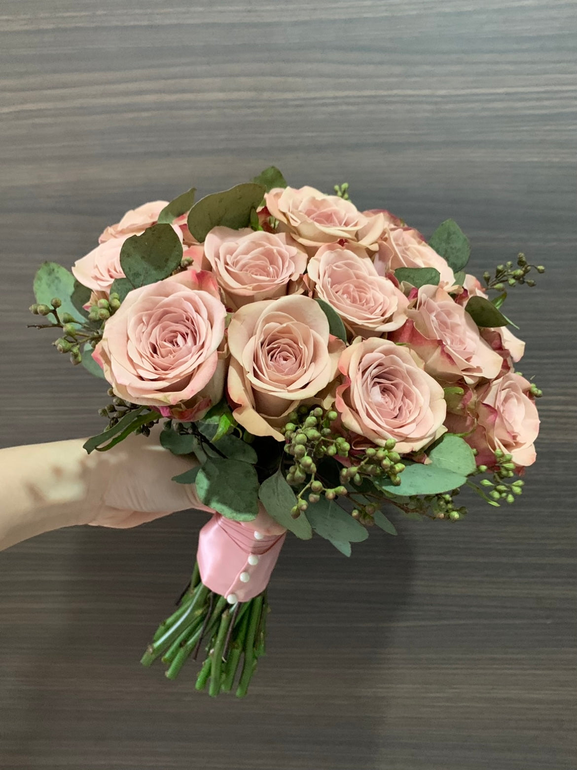 Bridal Bouquet - Cappuccino Roses