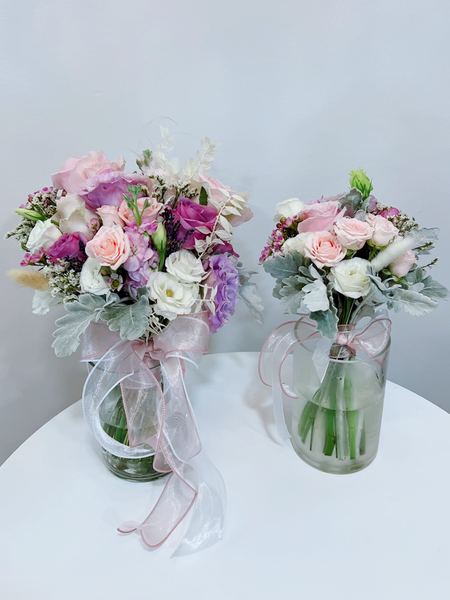 Bridesmaid Bouquet - Purplish Pink Roses