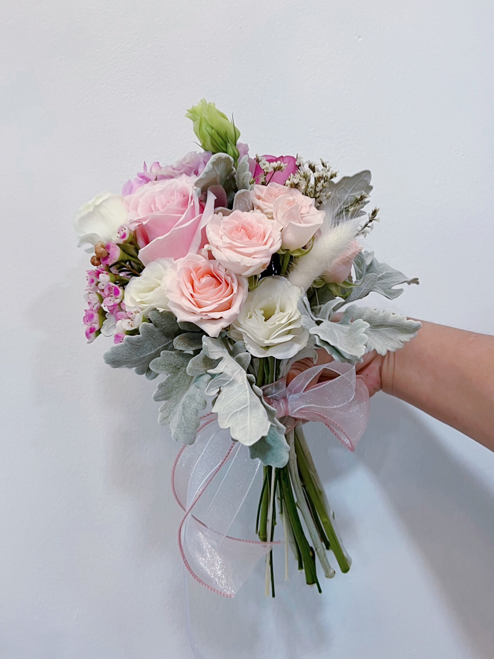 Bridesmaid Bouquet - Purplish Pink Roses