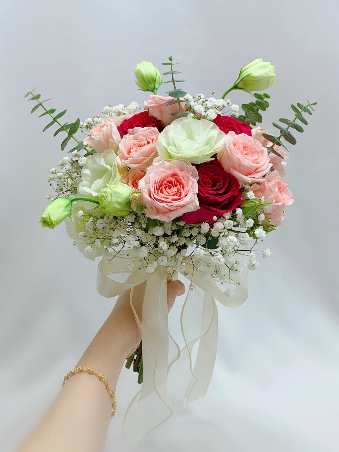 Bridesmaid Bouquet - Pink Roses