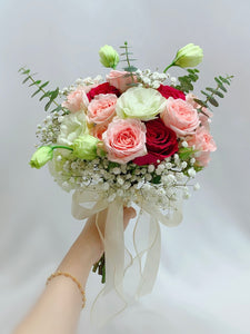 Bridesmaid Bouquet - Pink Roses