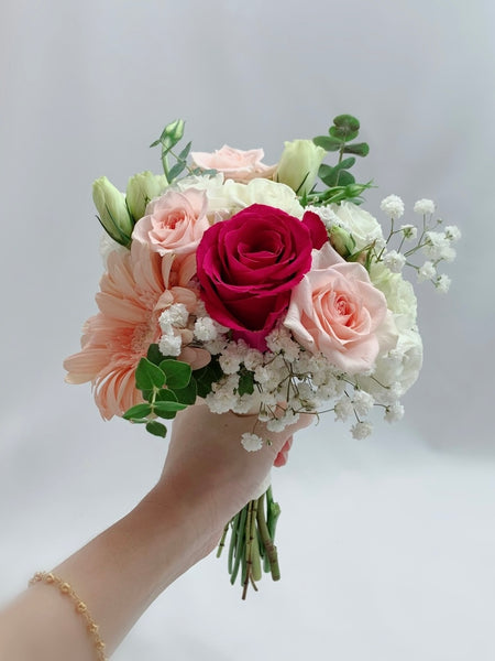Bridesmaid Bouquet - Pink Roses