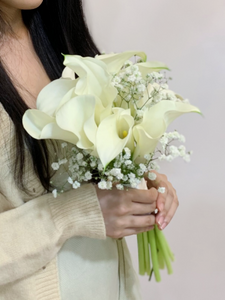 Calla Lily with Baby's Breath Bridal Bouquet