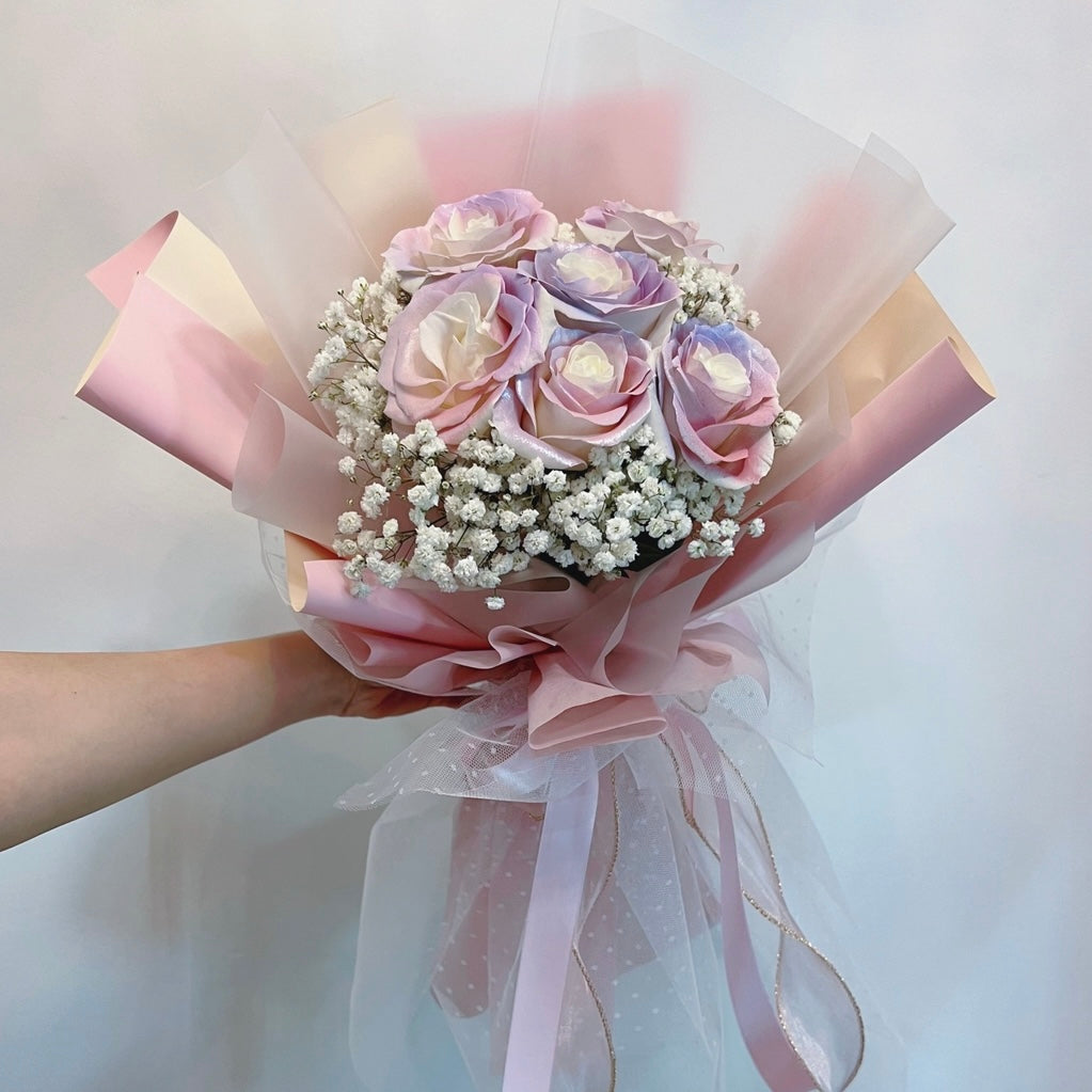 Fresh Dreamy Rainbow Rose - Floral Bouquet