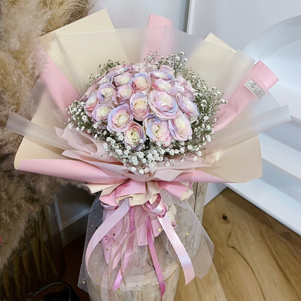 Fresh Dreamy Rainbow Rose - Floral Bouquet
