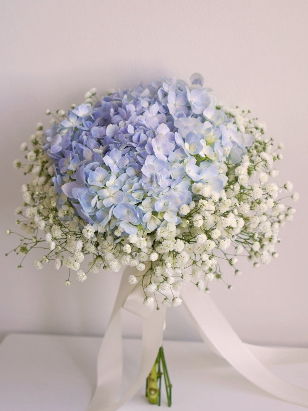 bridal bouquet - blue hydrangea – ladyblooms floral & gifts