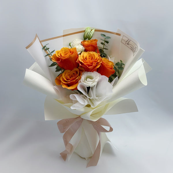 Fresh Bouquet - Roses with Eustoma