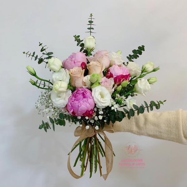 Peony and Rose Bridal Bouquet