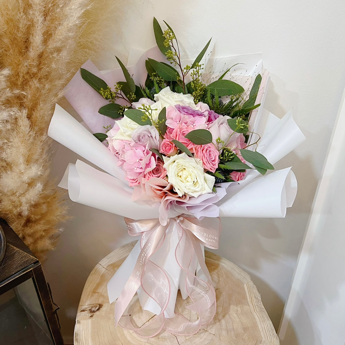 Fresh Bouquet - Pink Hydrangea with Roses