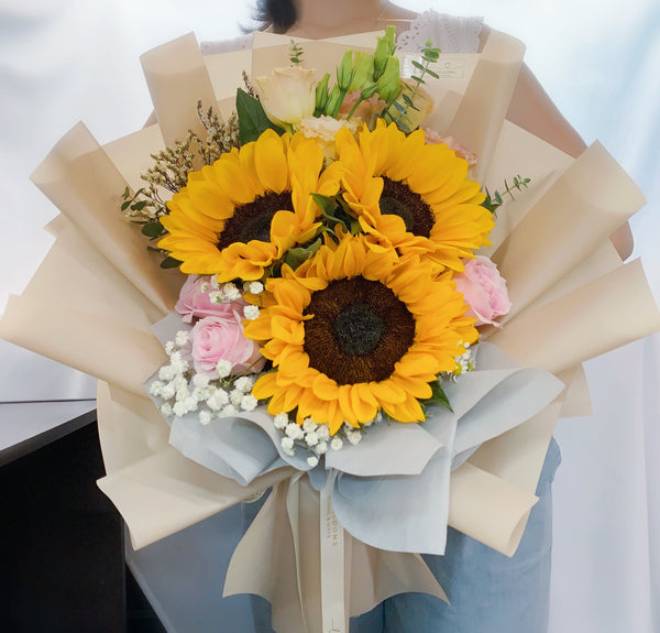 Sunflower Bouquet - Pink Wonderland
