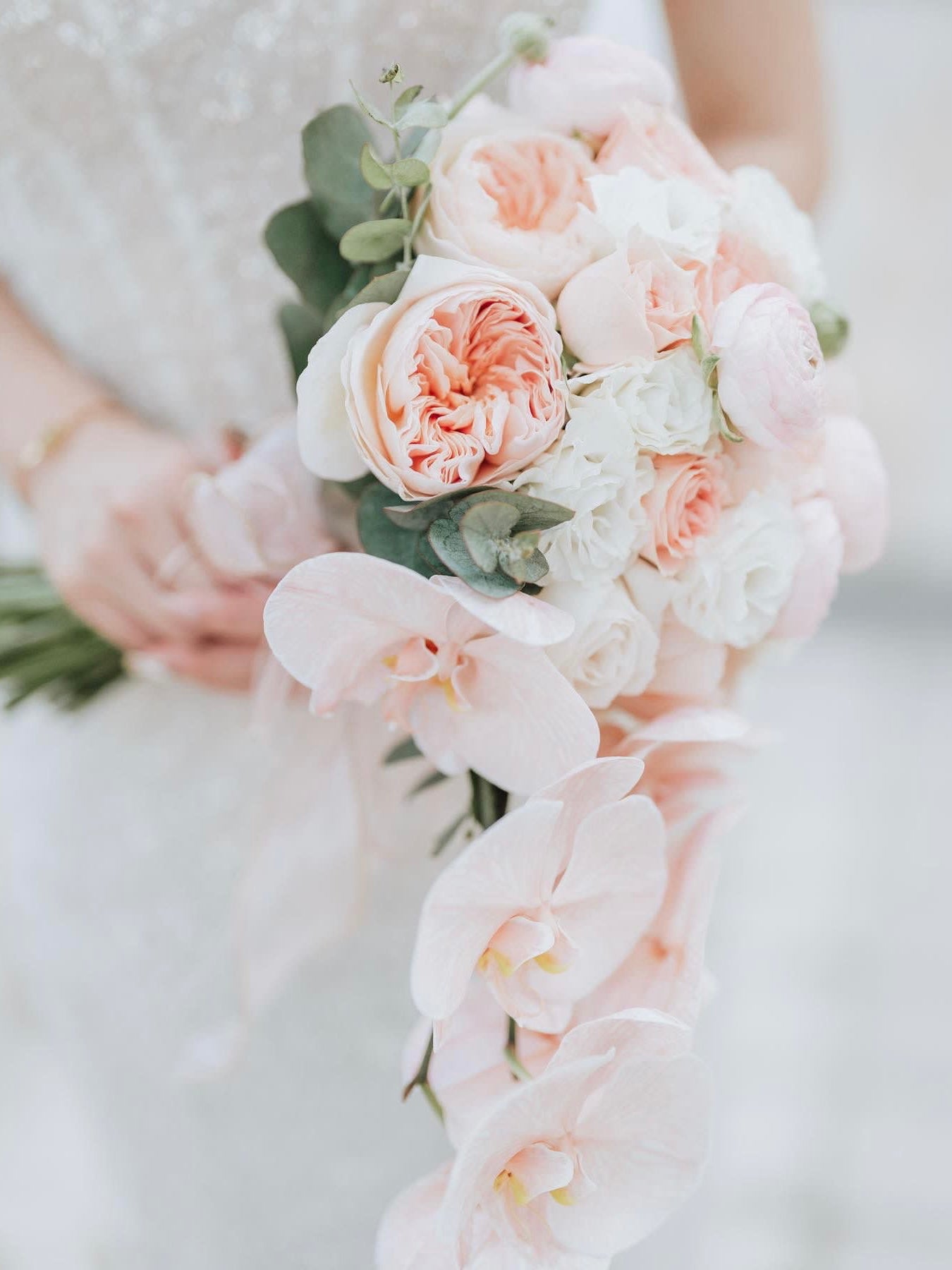 Uniquely Special Cascading Bridal Bouquet