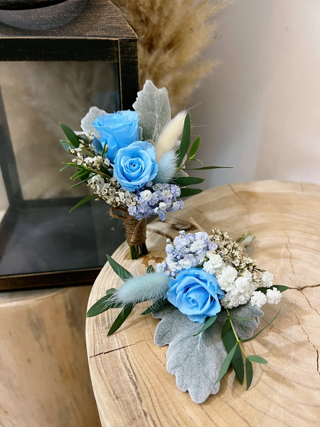Preserved Flowers Boutonnière - Blue