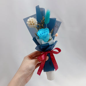 Preserved Flowers Bouquet - Turquoise Rose