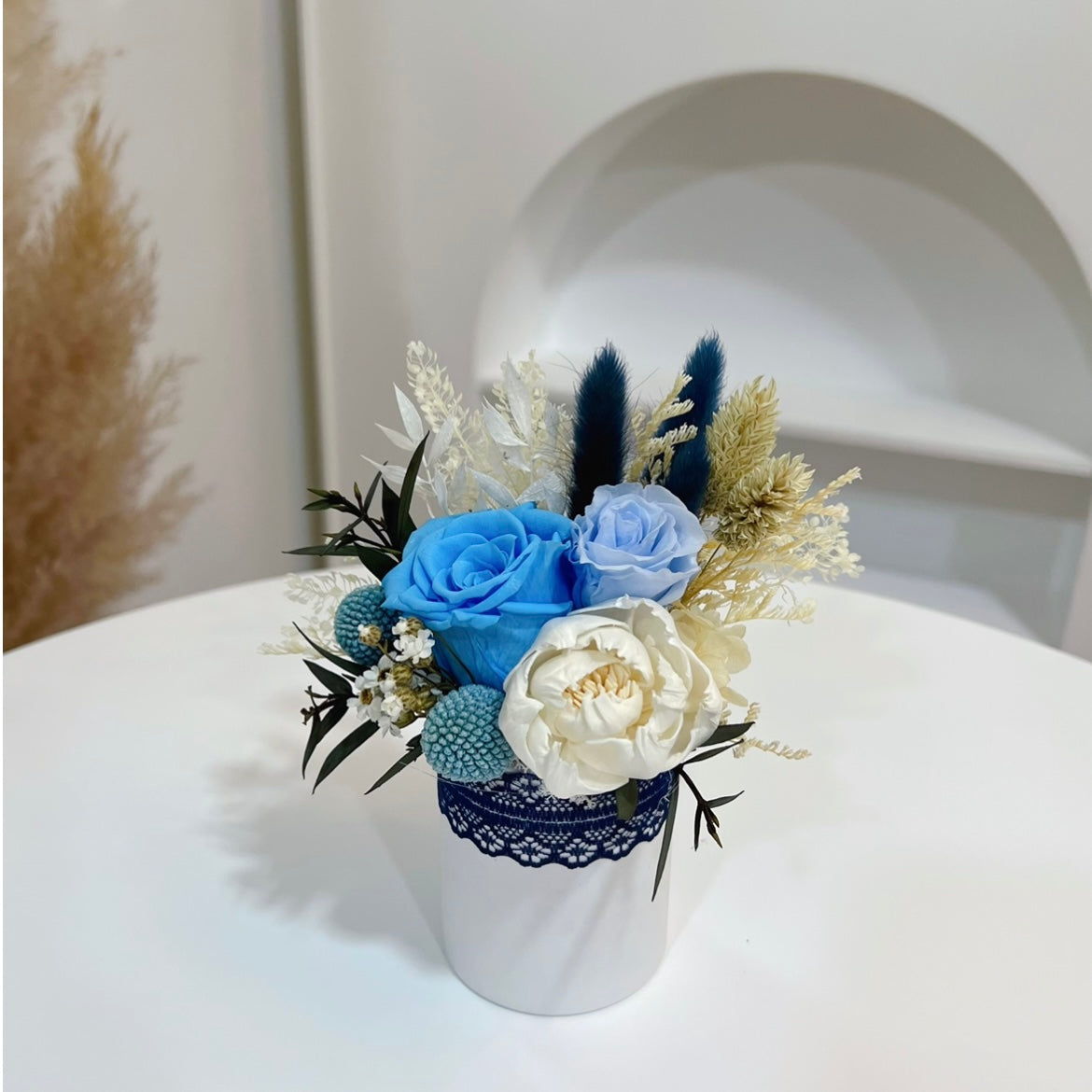 Sola Wood Flowers Bloom Box - Blue
