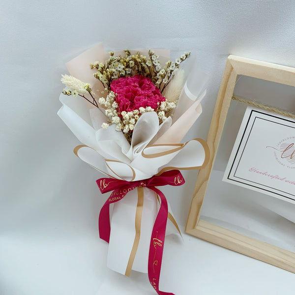 Preserved Flowers Bouquet - Carnation (many colour options)