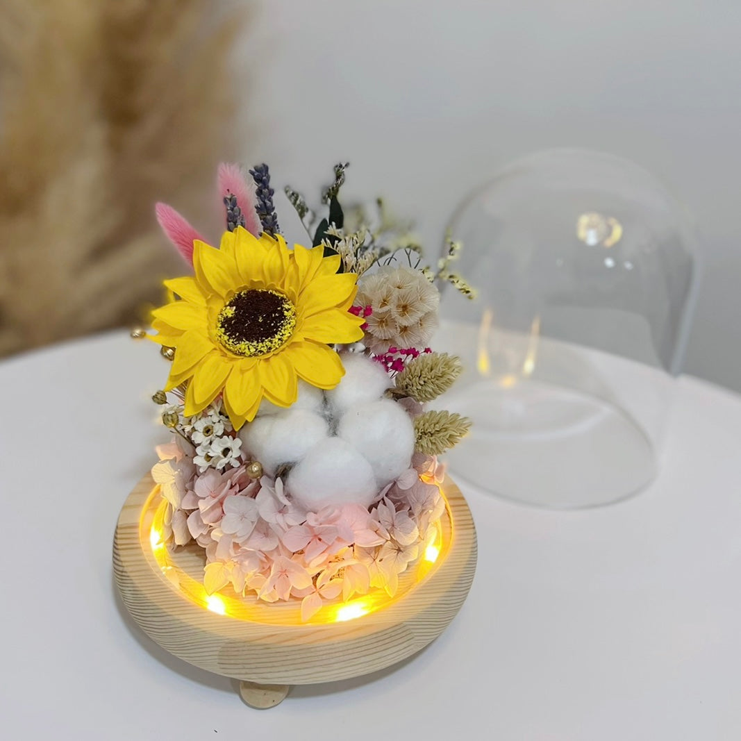 Glass Dome - Sunflowers