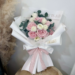 Forever You - 9 Stalks Fresh Pink Roses