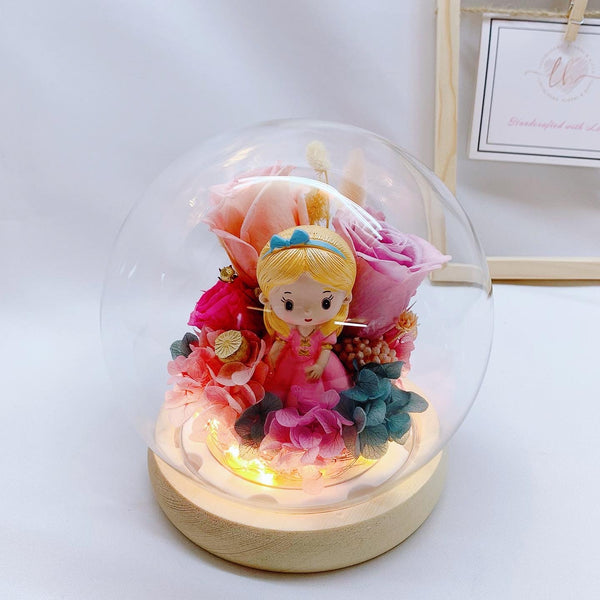 Sweet Princess Floral Glass Domes
