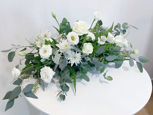 Table Floral Arrangement - Classy White and Green