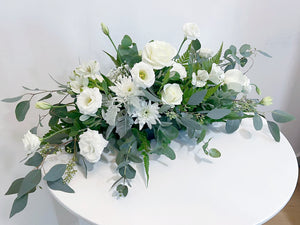 Table Floral Arrangement - Classy White and Green