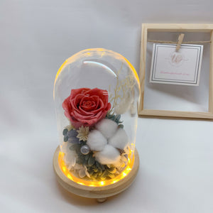 Rose and Cotton Flower