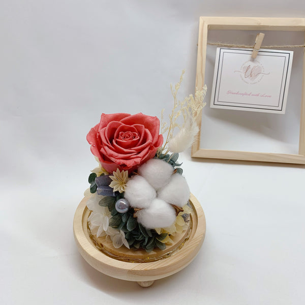 Rose and Cotton Flower