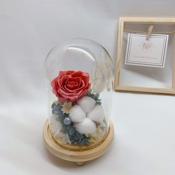 Rose and Cotton Flower