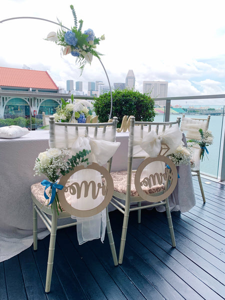 Wedding Venue Decoration - Blue & White Theme