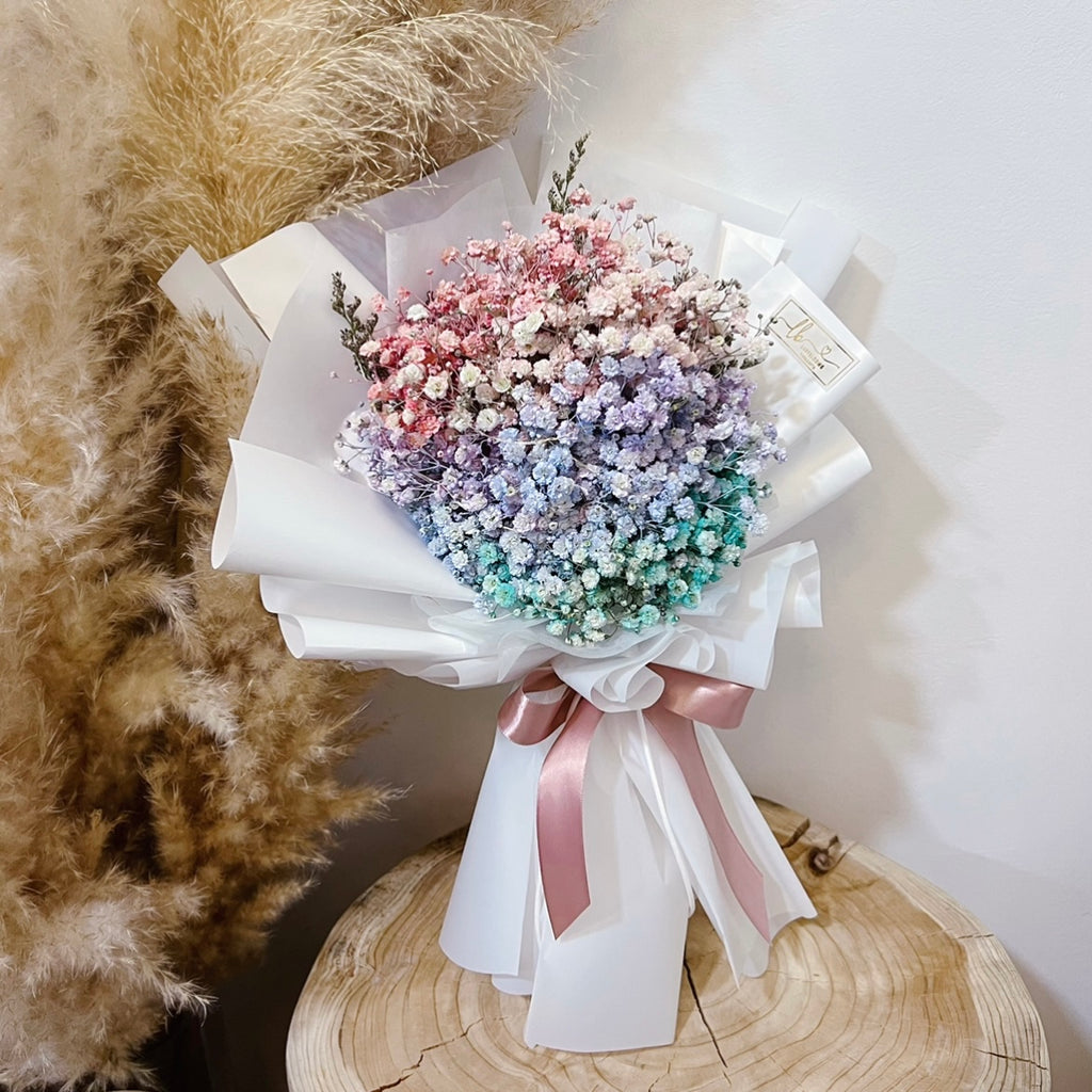 Giant Rainbow Baby Breath Flowers  Same Day Flower Delivery Houston TX,  Dallas TX