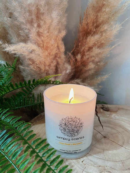 Soy Wax Candle - Lime Basil & Mandarin