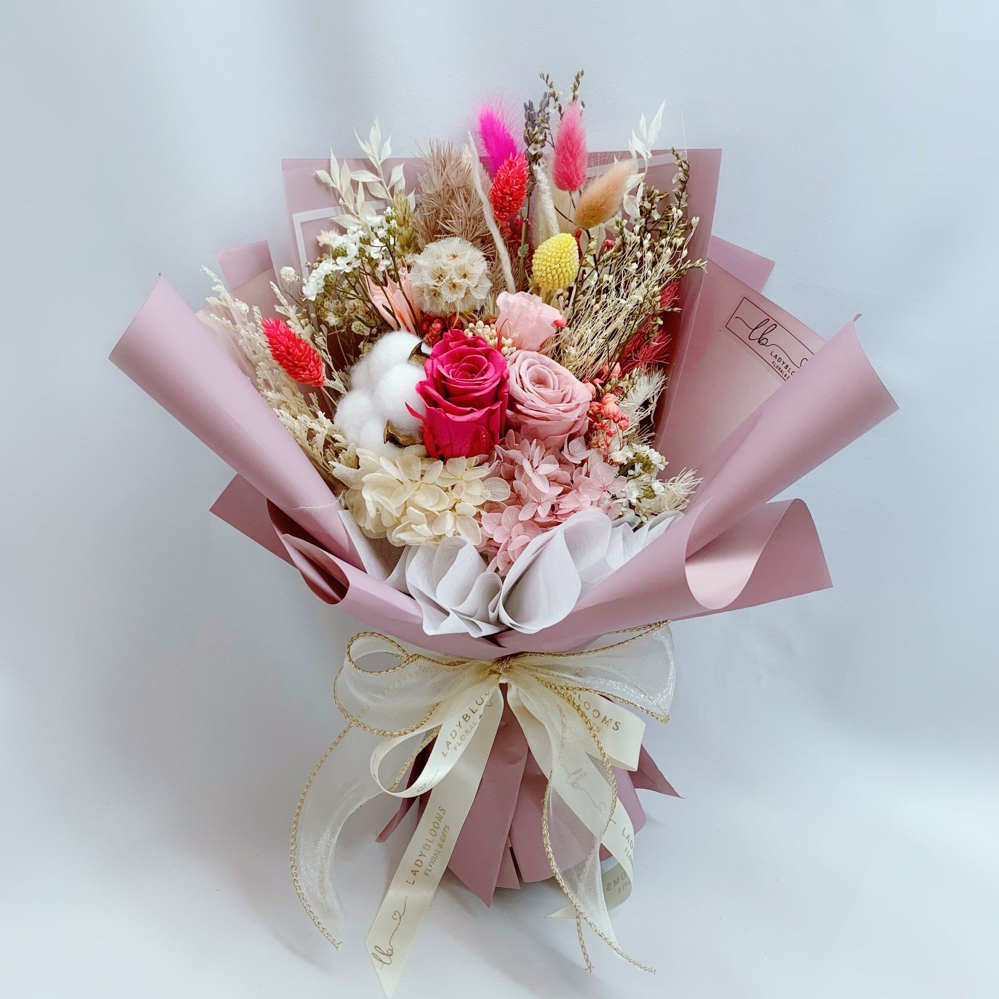 Preserved Flowers Bouquet - Pink Lover
