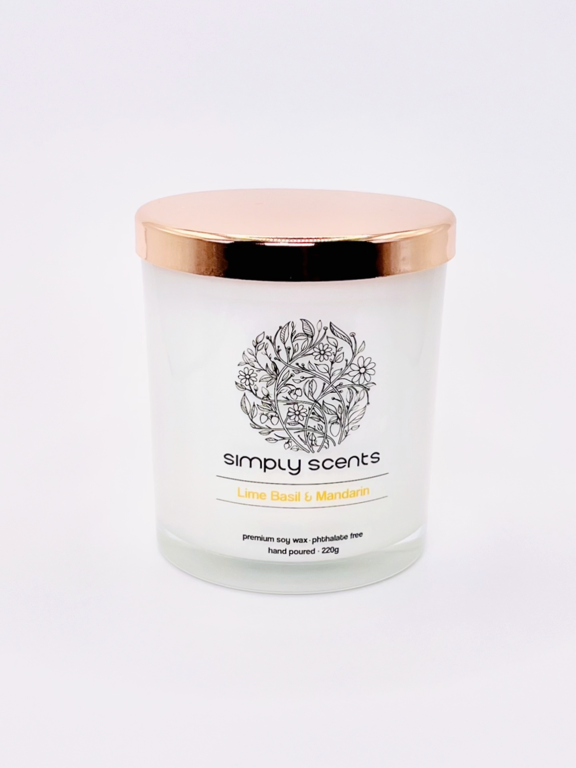 Soy Wax Candle - Lime Basil & Mandarin