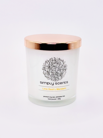 Soy Wax Candle - Lime Basil & Mandarin