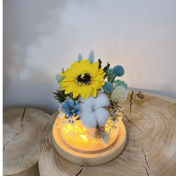 Glass Dome - Sunflowers