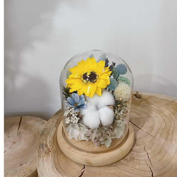 Glass Dome - Sunflowers