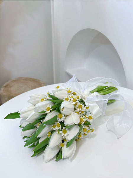 Tulips and Daisy Bridal Bouquet