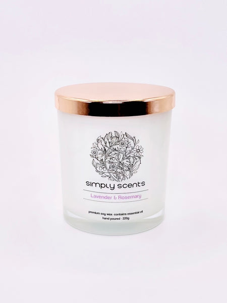 Soy Wax Candle - Lavender & Rosemary