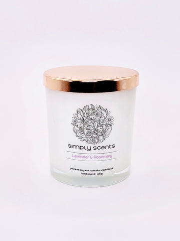 Soy Wax Candle - Lavender & Rosemary