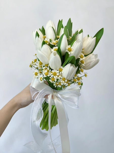 Tulips and Daisy Bridal Bouquet