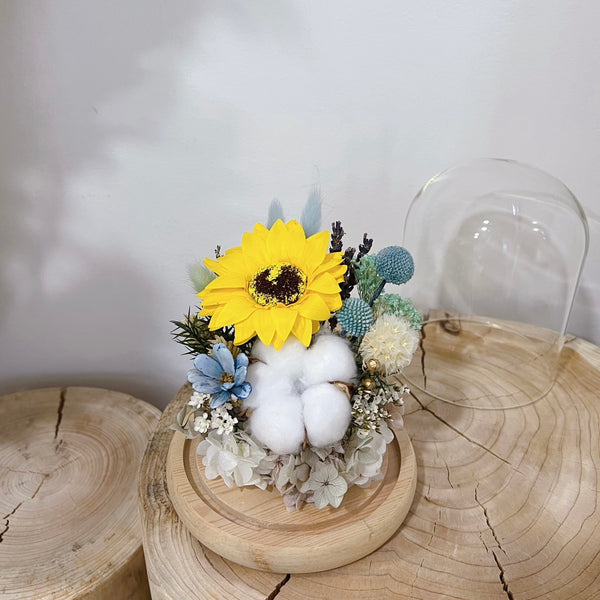 Glass Dome - Sunflowers